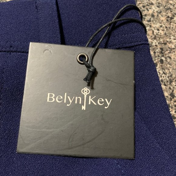 NWT BELYN KEY Skirt Size XL Ink Blue Oxford Tennis Golf Skort Pull-On Style - Picture 5 of 7